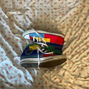 patchwork colorful retro converse
